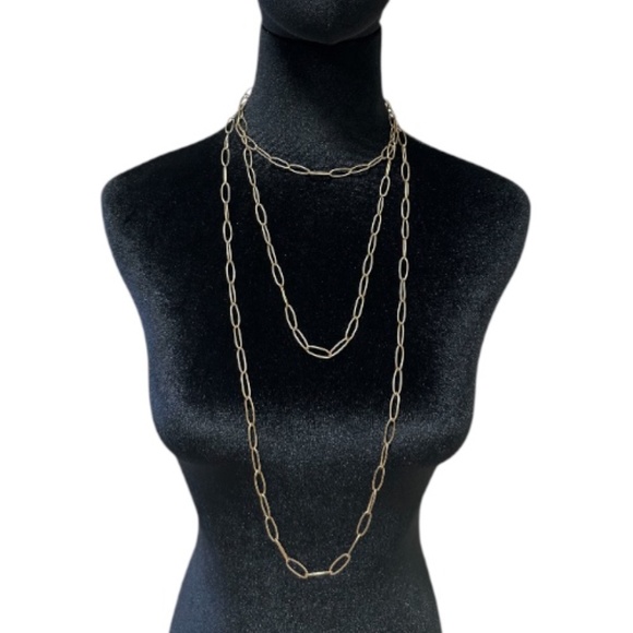 Paperclip Chain Set of 2 Necklaces - Picture 5 of 12